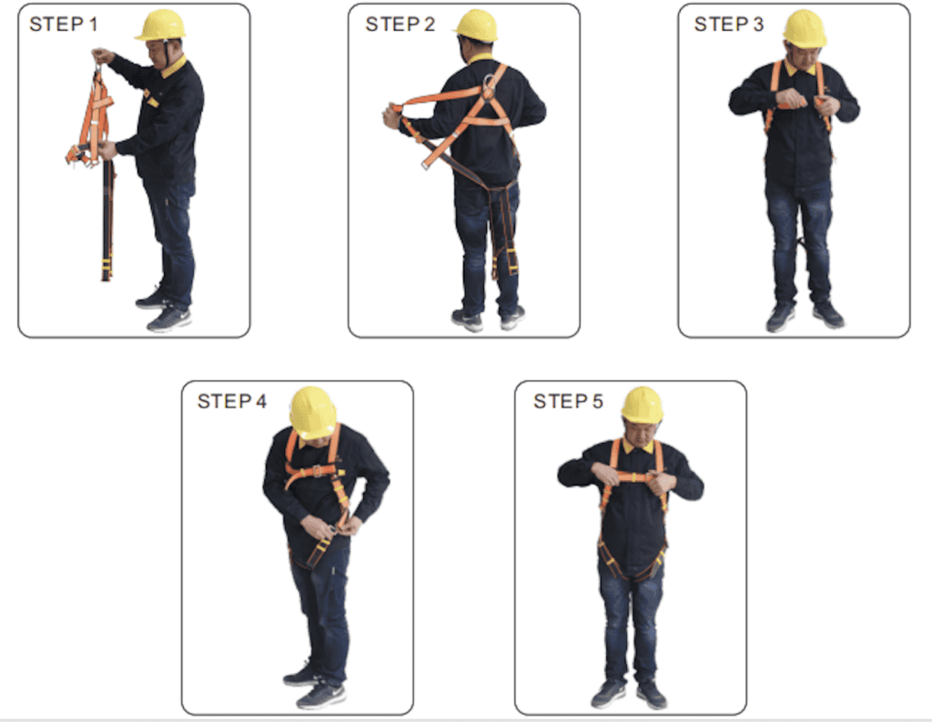 How does a safety harness work?