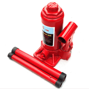 Hydraulic bottle jack with safety valve