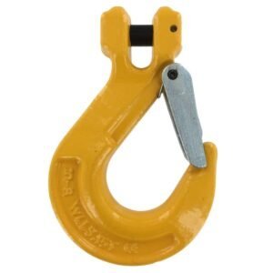 G80 clevis hook with safety latch