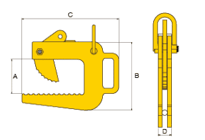 Concrete pipe lifting clamp
